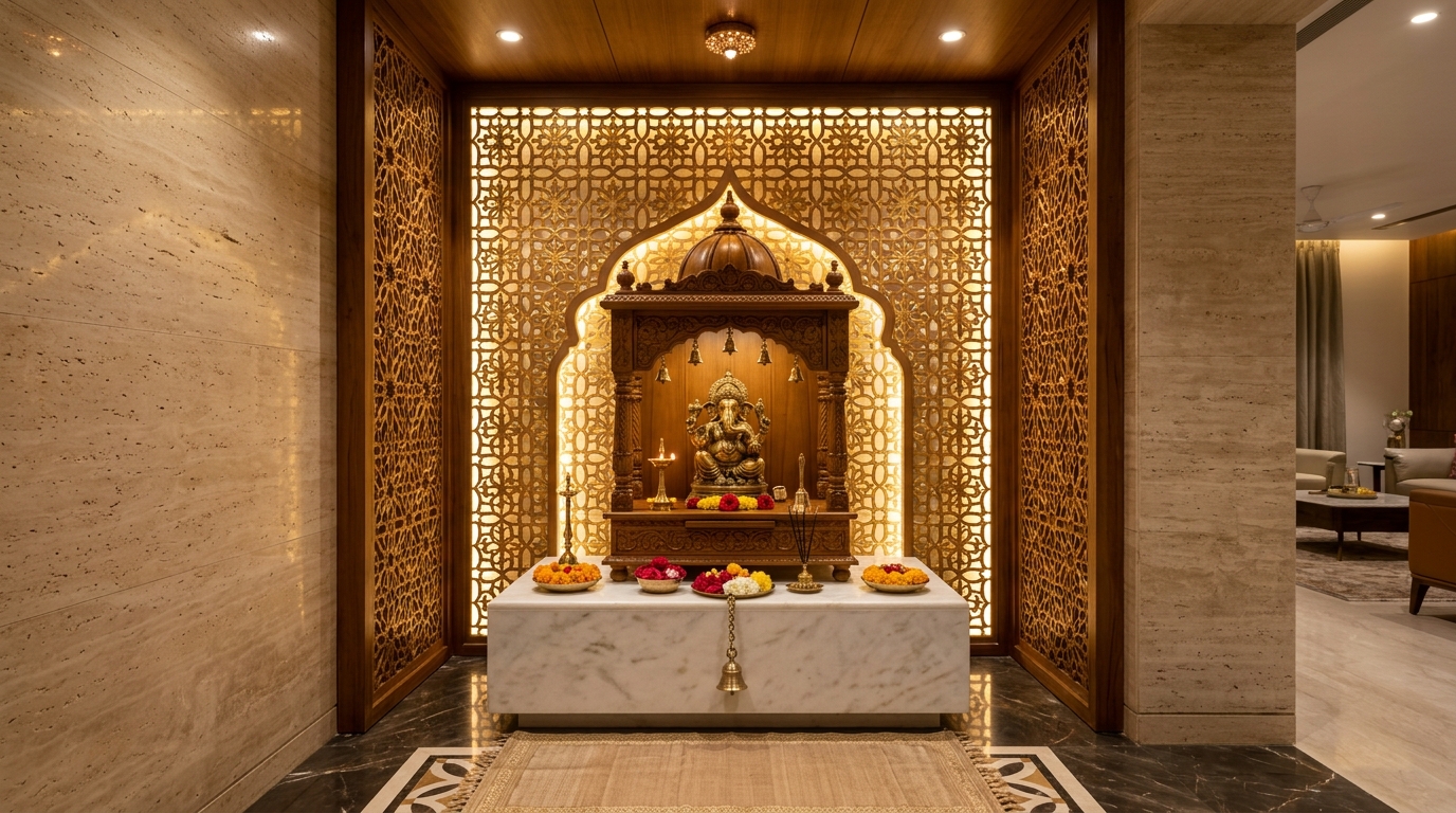Sacred Modern Pooja Room